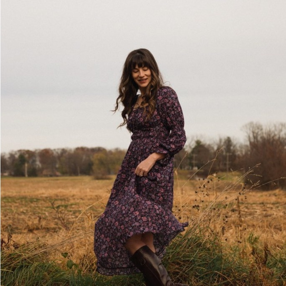 Christy Dawn Adelia Dress - Blooming Pomegranate - Picture 4 of 6